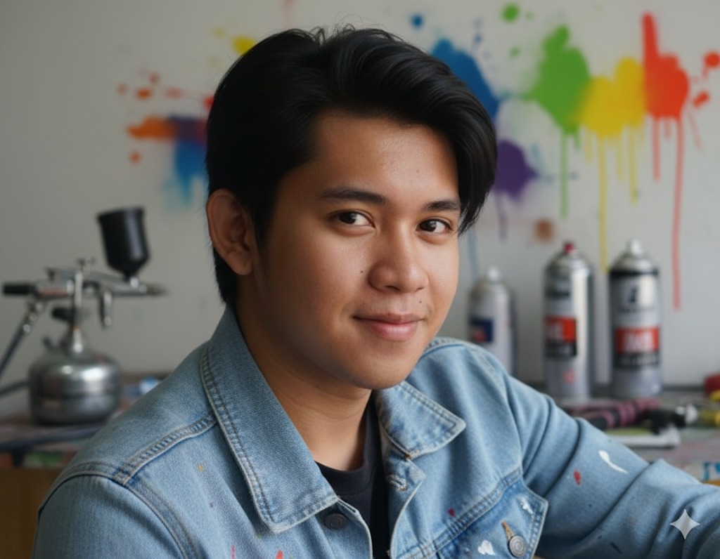 Artis sedang bekerja